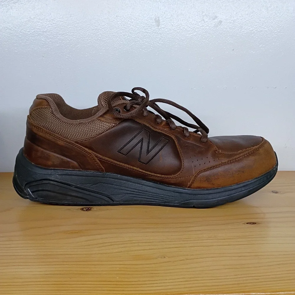 New Balance 928 Walking Shoes Mens Size 11 D Brown Leather Rollbar‎ MW928BR